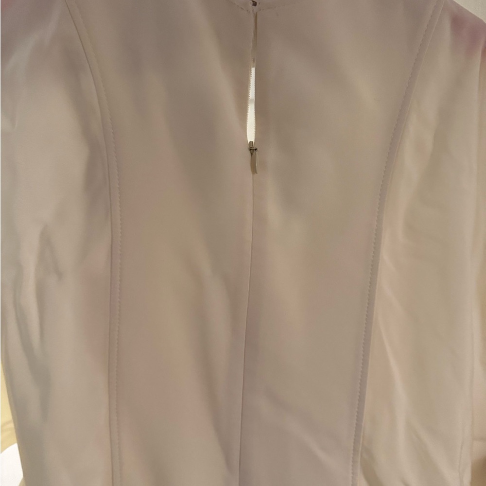 Victoria Beckham Cream Wrap Midi Dress - Picture 12 of 12